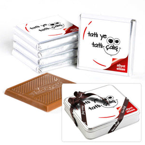 Office and New Job Gift 32pc Chocolate Metal Box