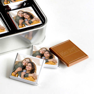 Personalized Photo Gift: 32 Chocolate Medals in Metal Box