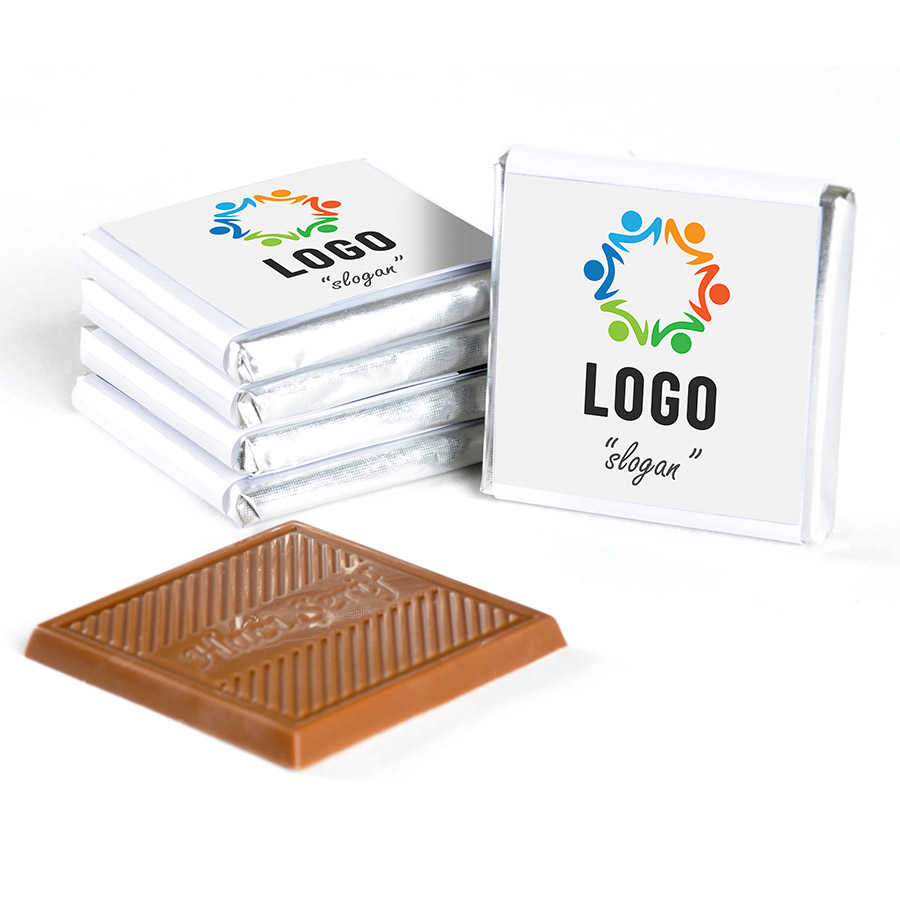 Corporate Logo Customized 32-Piece Chocolate Gold Box