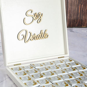 Personalized Engagement Chocolate Box (72 Piece Madlen Chocolates)