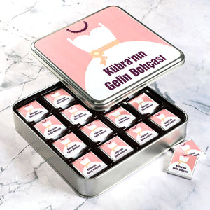 32-Piece Chocolate Gift Box with Cologne in Metal Tin (Model-1)