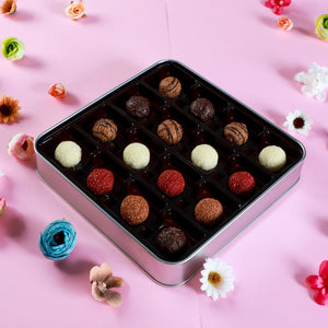 Women's Day Photo Gift Mixed Special Truffle Chocolate (Metal Box)