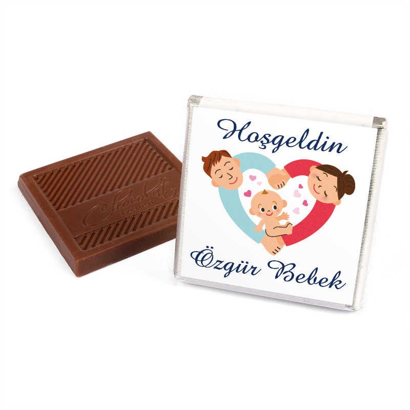 30-Piece Baby Boy Chocolate Medallions (Tulle Decorated)