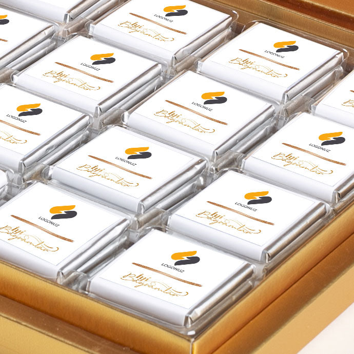 48-Piece Custom Logo Chocolate Gift Box for Corporate Holidays