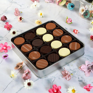 Mother's Day Gift: 64 Round Madlen Chocolates (Metal Box) - Model 2
