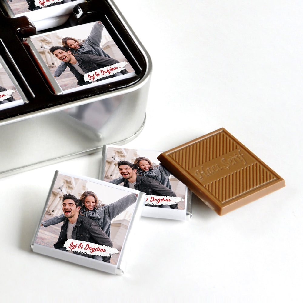 32-Piece Chocolate Metal Box Birthday Gift for Loved Ones
