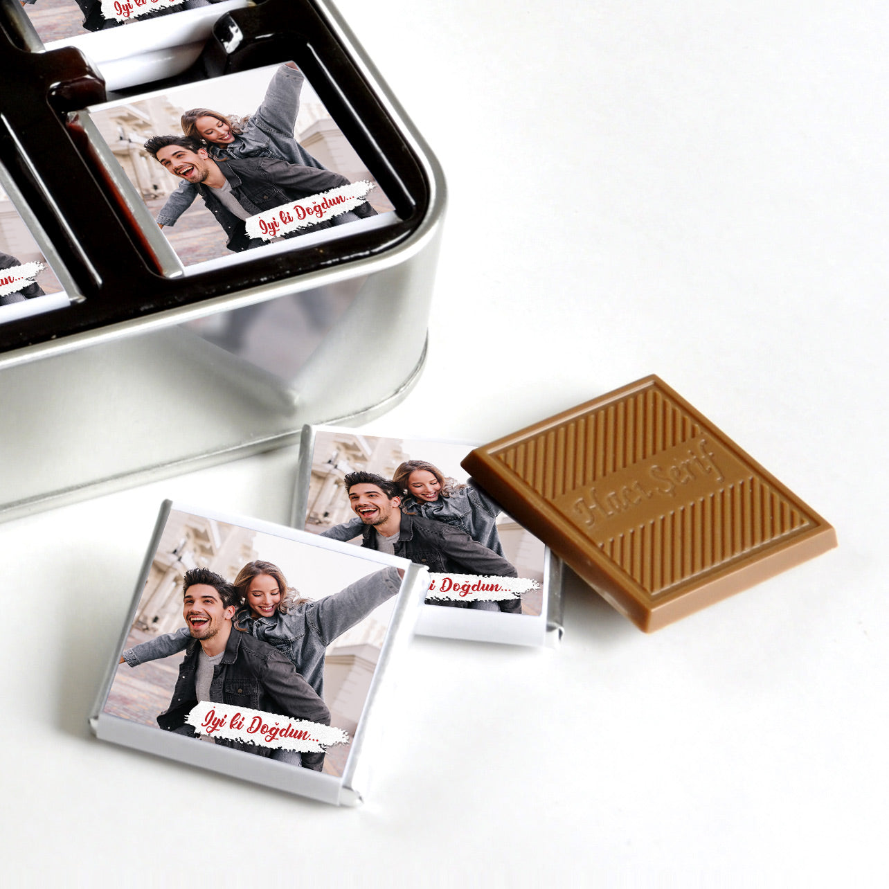 32-Piece Chocolate Metal Box Birthday Gift for Loved Ones