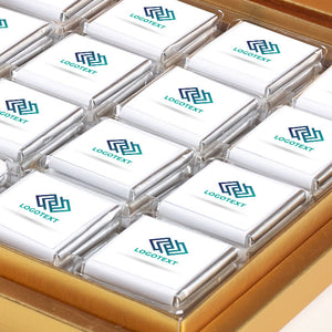 Corporate Logo Promotional Chocolates - 72 Gold Box Customized for Businesses