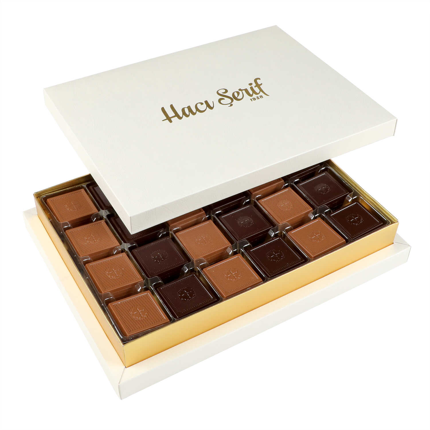 Corporate Logo Eid Gift Milk Dark Chocolate 96 Pieces Jar