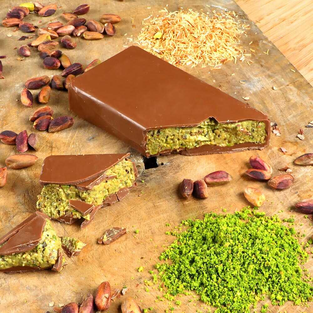Personalized Name Gift: Antep Pistachio Kunafa Filled Dubai Chocolate
