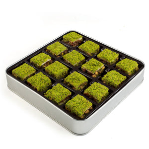 Beloved Named Gift: Pistachio Chocolate Swirl Turkish Delight (Metal Box)
