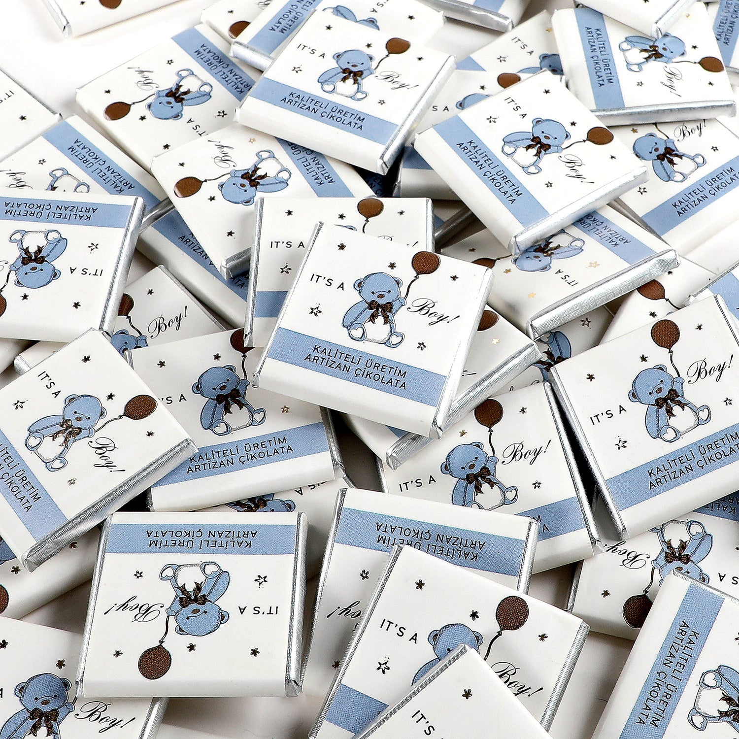 Handcrafted Baby Shower Chocolate (50 Pieces of Madlen Chocolate)