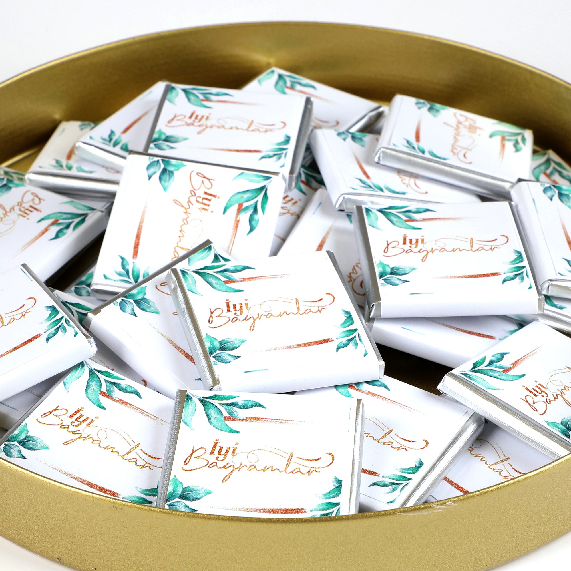 مجموعة هدايا صينية ذهبية مزدوجة الطبقات - تشكيلة شوكولاتة وقهوة