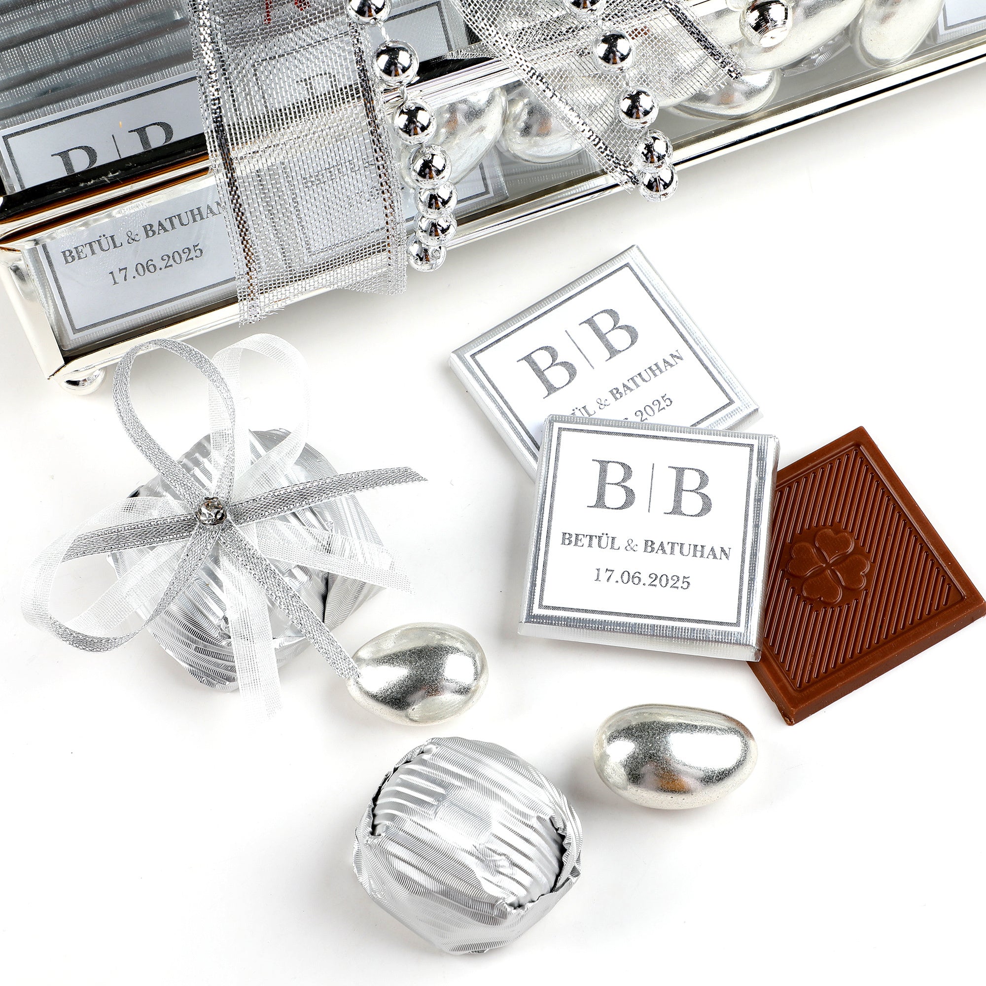 Proposal & Engagement Acrylic Chocolate Box (Silver)