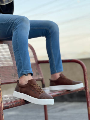 Lace-up Plaid Classic Men's Sneakers (Product Code: BA0104)