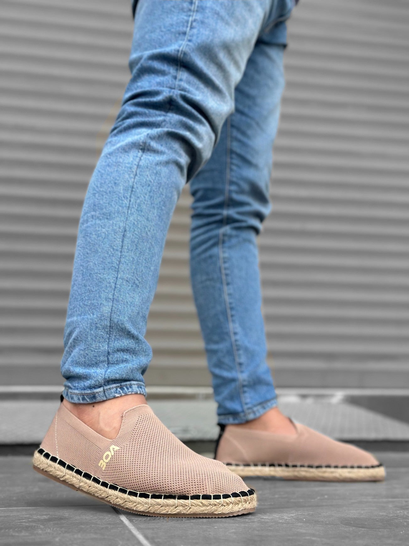 Knit Vizon Men's Casual Espadrille with Comfortable Flat Sole