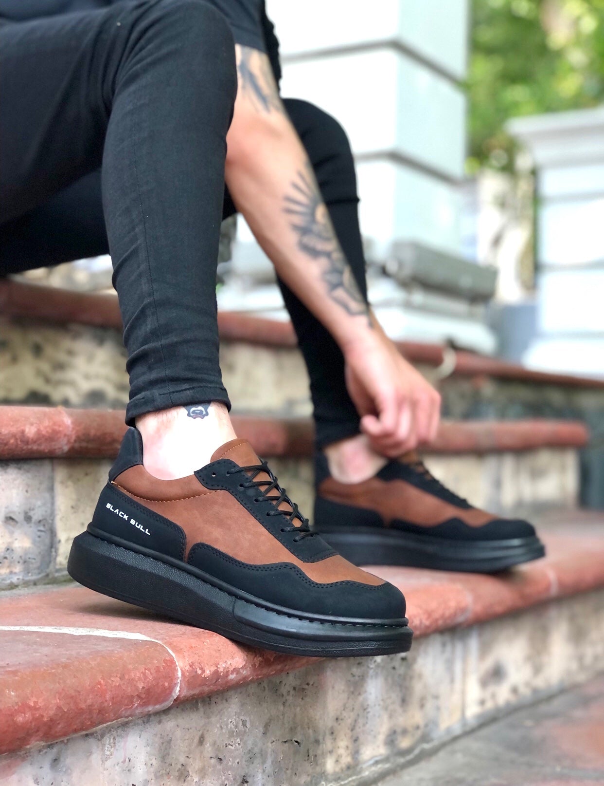 High Top Black Lace-Up Men's Shoes - BA0238 BOA