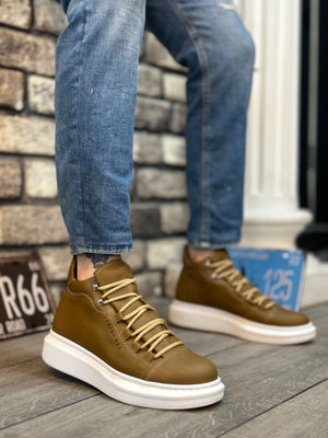 Velvet Lace-Up High Top Men's Fashion Sneaker Boot