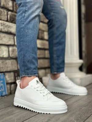 BA0328 BOA Thick High Sole White Sport Men's Sneakers
