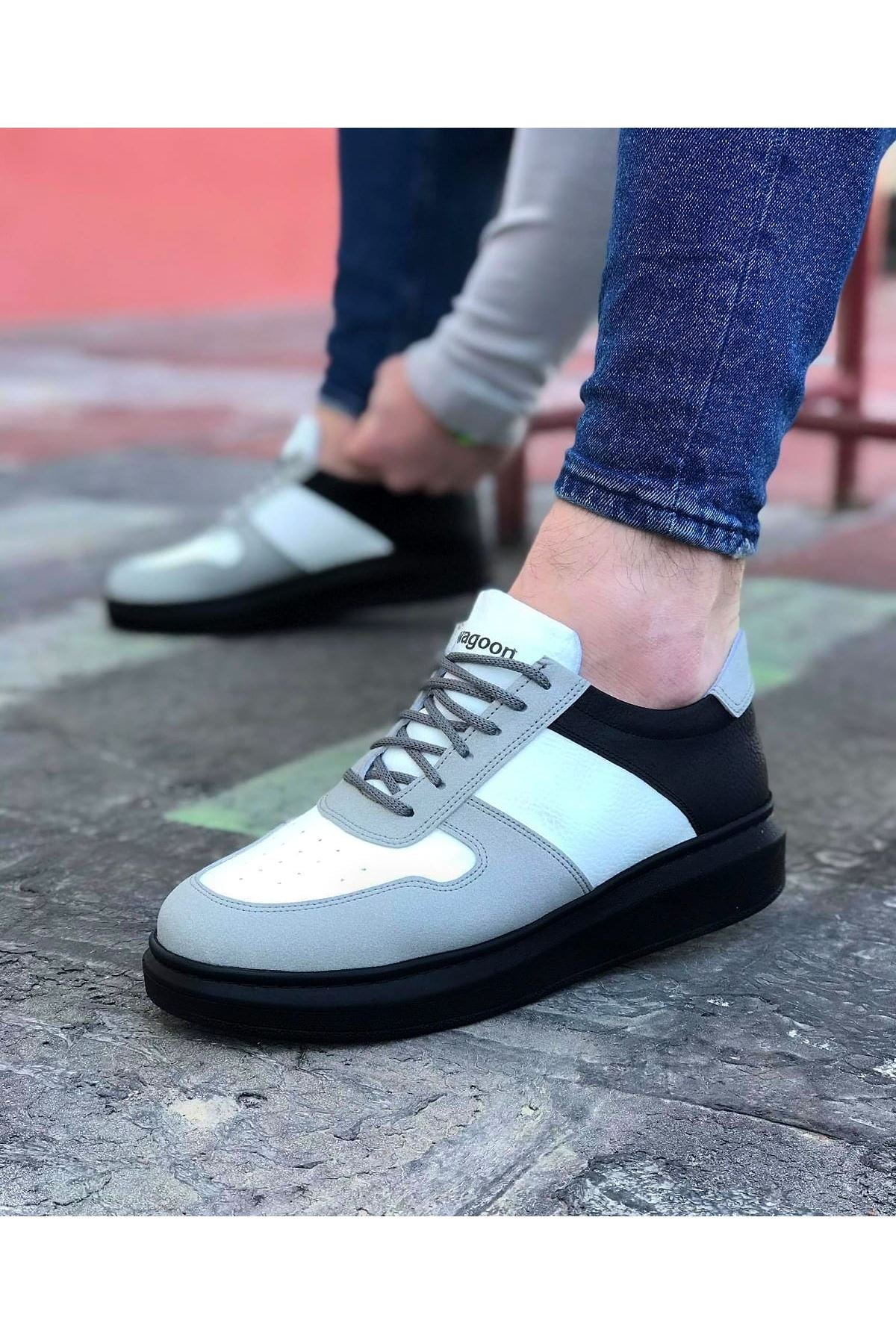 White Charcoal Men's Casual Shoes