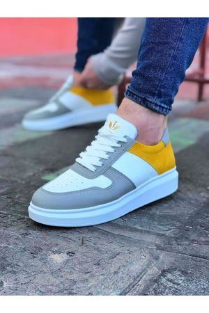 White Yellow Men's Casual Shoes - Wagoon WG011