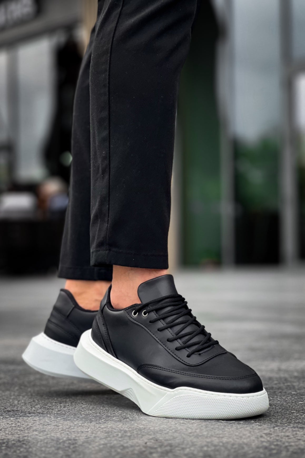 Daily Lace-Up Men's High Top Black Sneakers