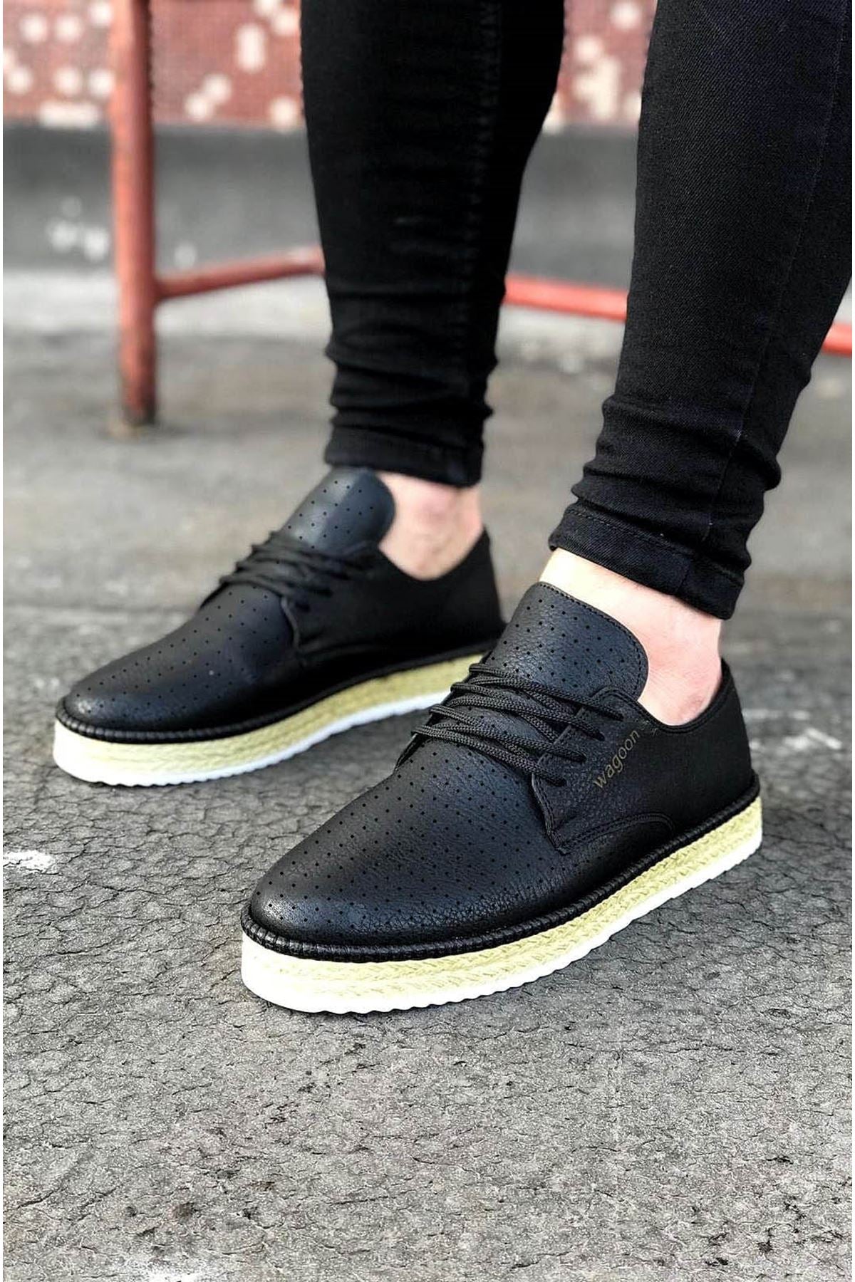 Black Men's Shoes - Wagoon WG013