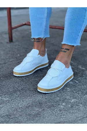 White Men's Casual Shoes - Wagoon WG015