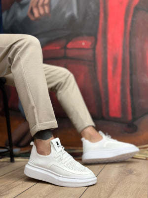 White Base Knit Style Special Sneakers