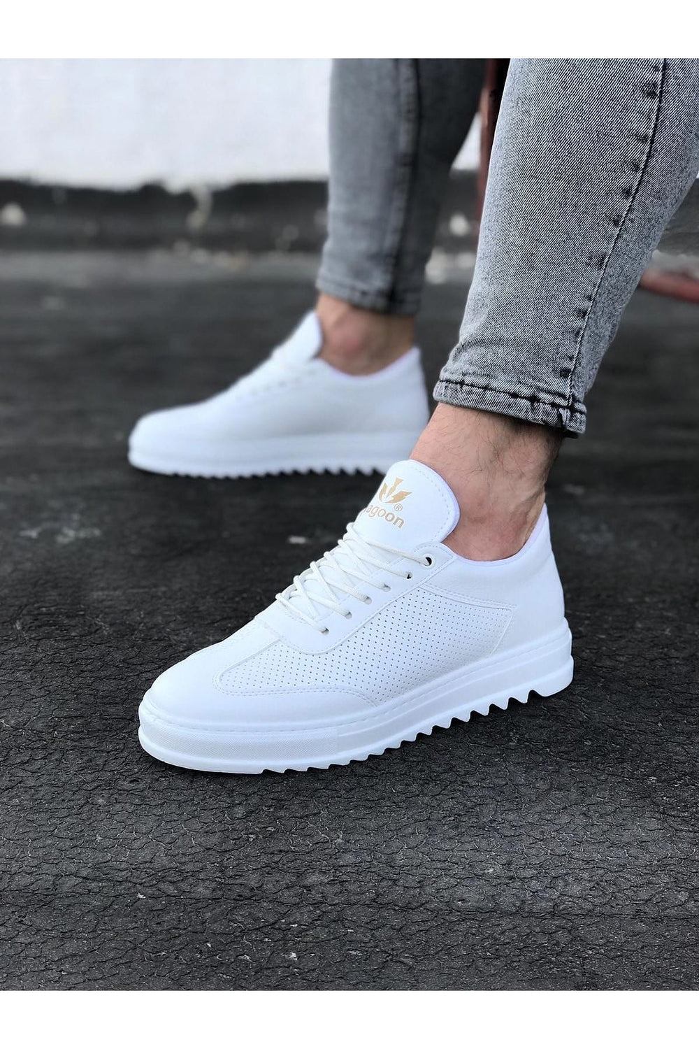 White Men's Casual Shoes - Wagoon WG022