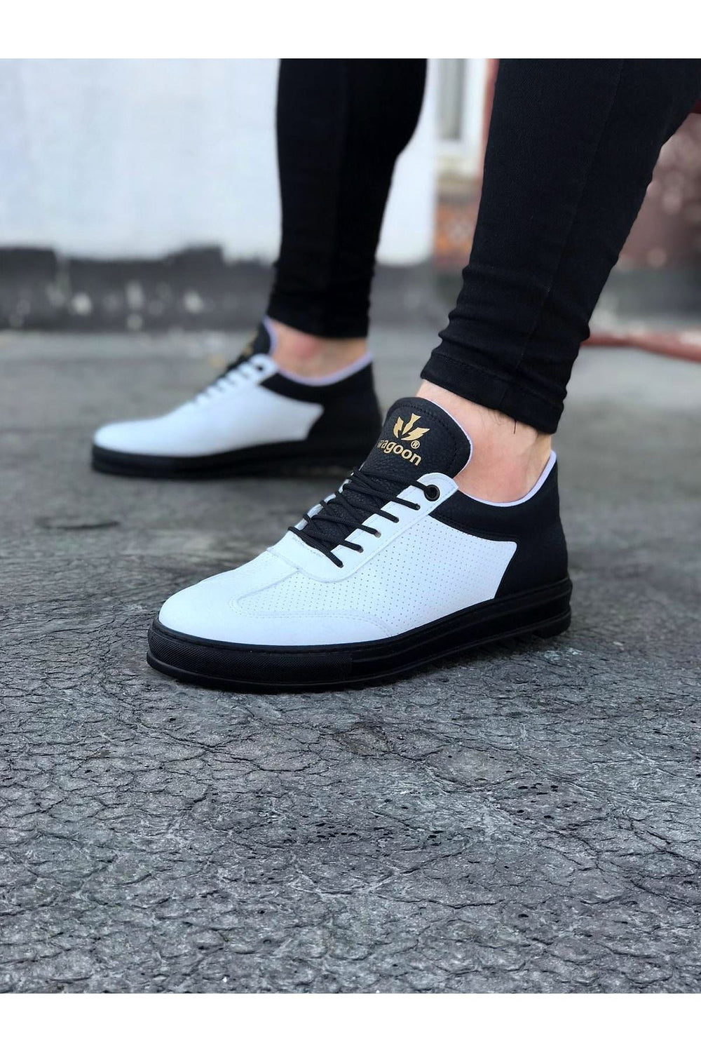 White Charcoal Men's Casual Shoes - Wagoon WG022
