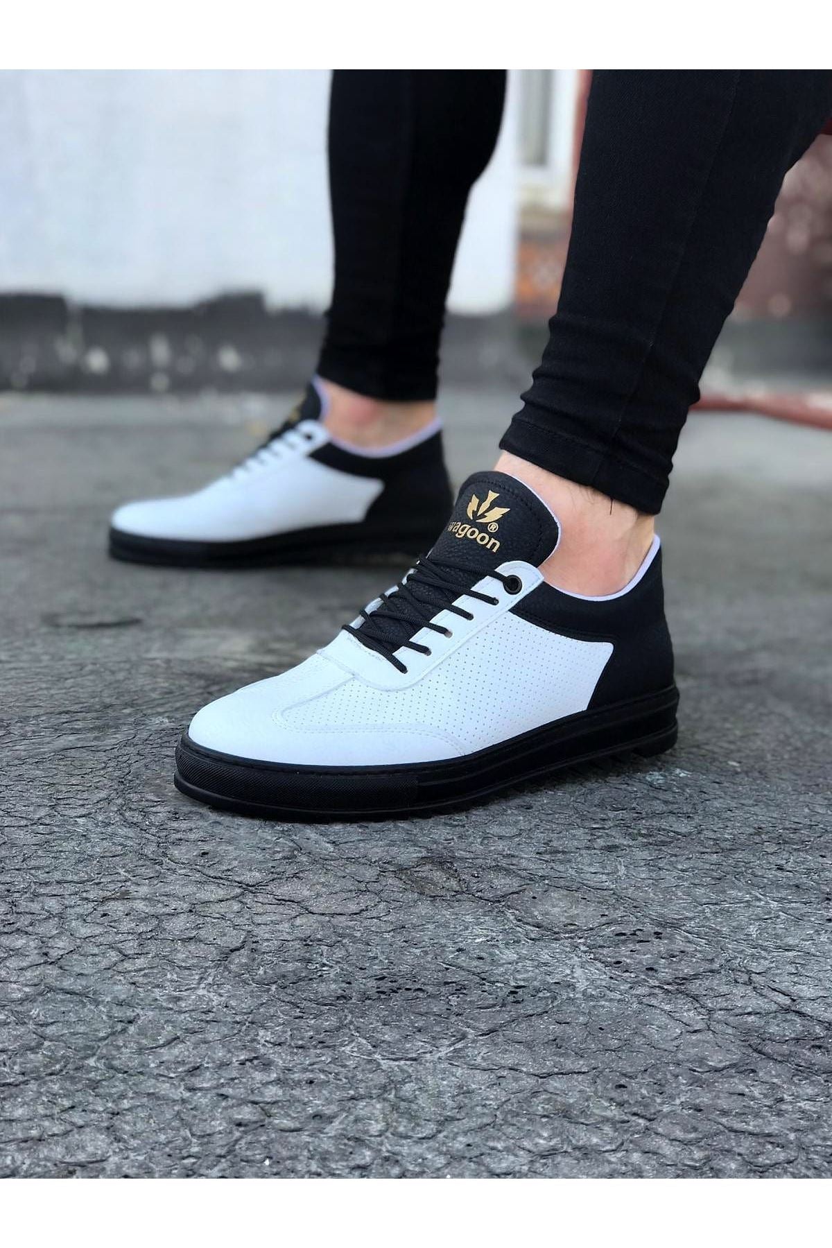 White Charcoal Men's Casual Shoes - Wagoon WG022