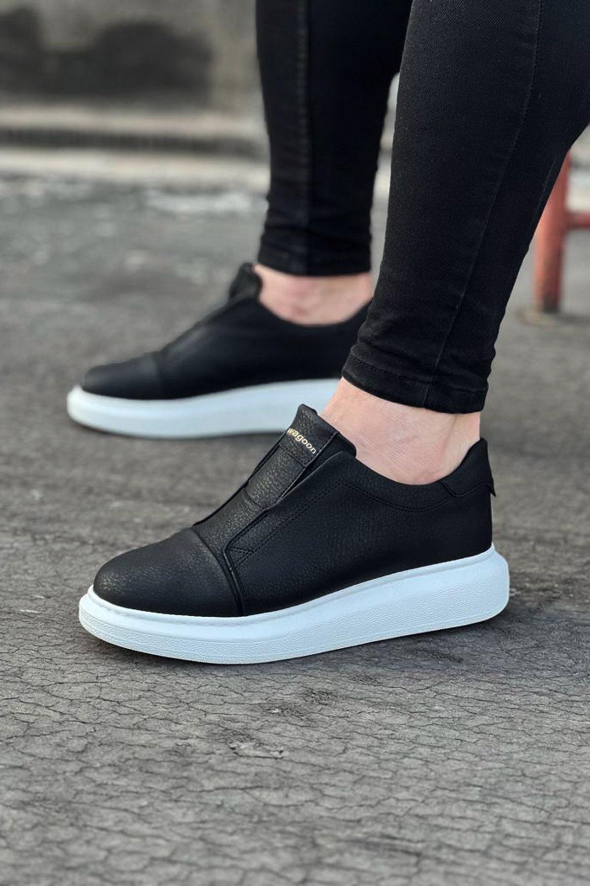 Black Daily Casual Men's Shoes - Wagoon WG023
