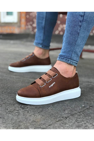 Wagoon Thick Sole Casual Men's Shoes WG026 in Brown