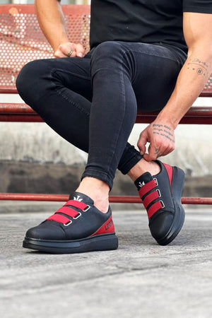 Legend Red Charcoal Thick Sole Men's Casual Shoes
