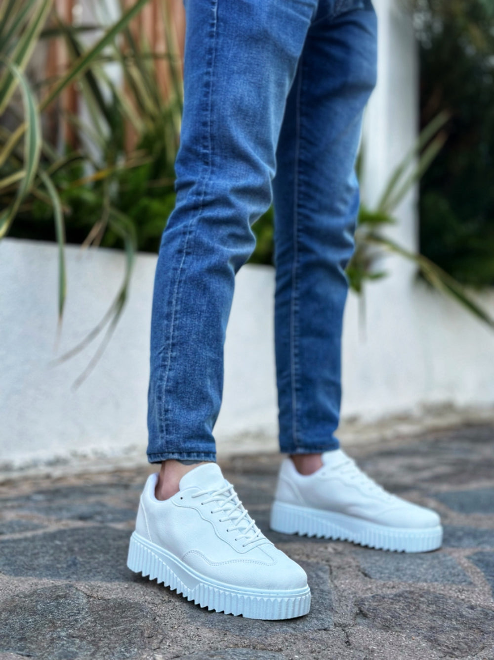 White High-Top Men's Casual Shoes BOA BA0802