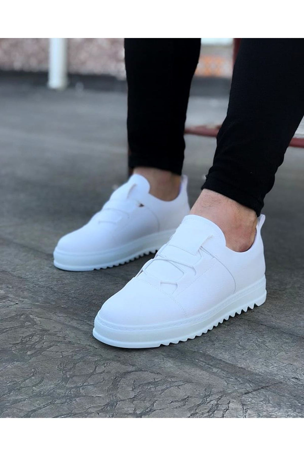 White Men's Casual Shoes - Wagoon WG036