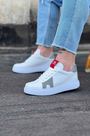 White Grey Men's Casual Shoes by Wagoon WG040