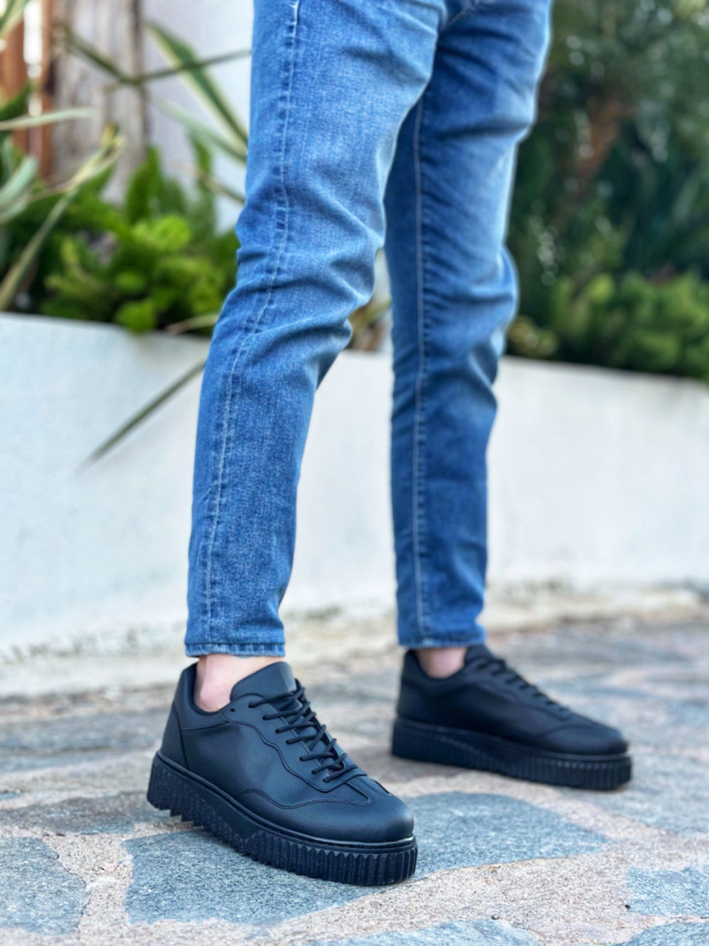 Black High Top Men's Casual Shoes - BA0802 BOA Black