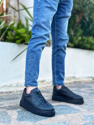 Black High Top Men's Casual Shoes - BA0802 BOA Black