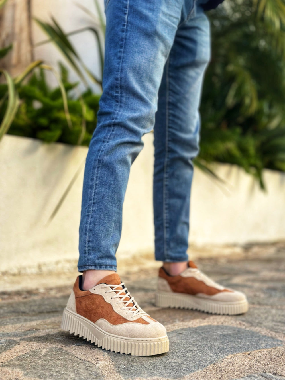 Men's Suede High Sole Casual Shoes - BA0802 BOA Tabby