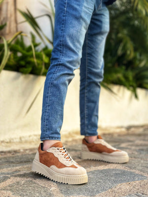 Men's Suede High Sole Casual Shoes - BA0802 BOA Tabby