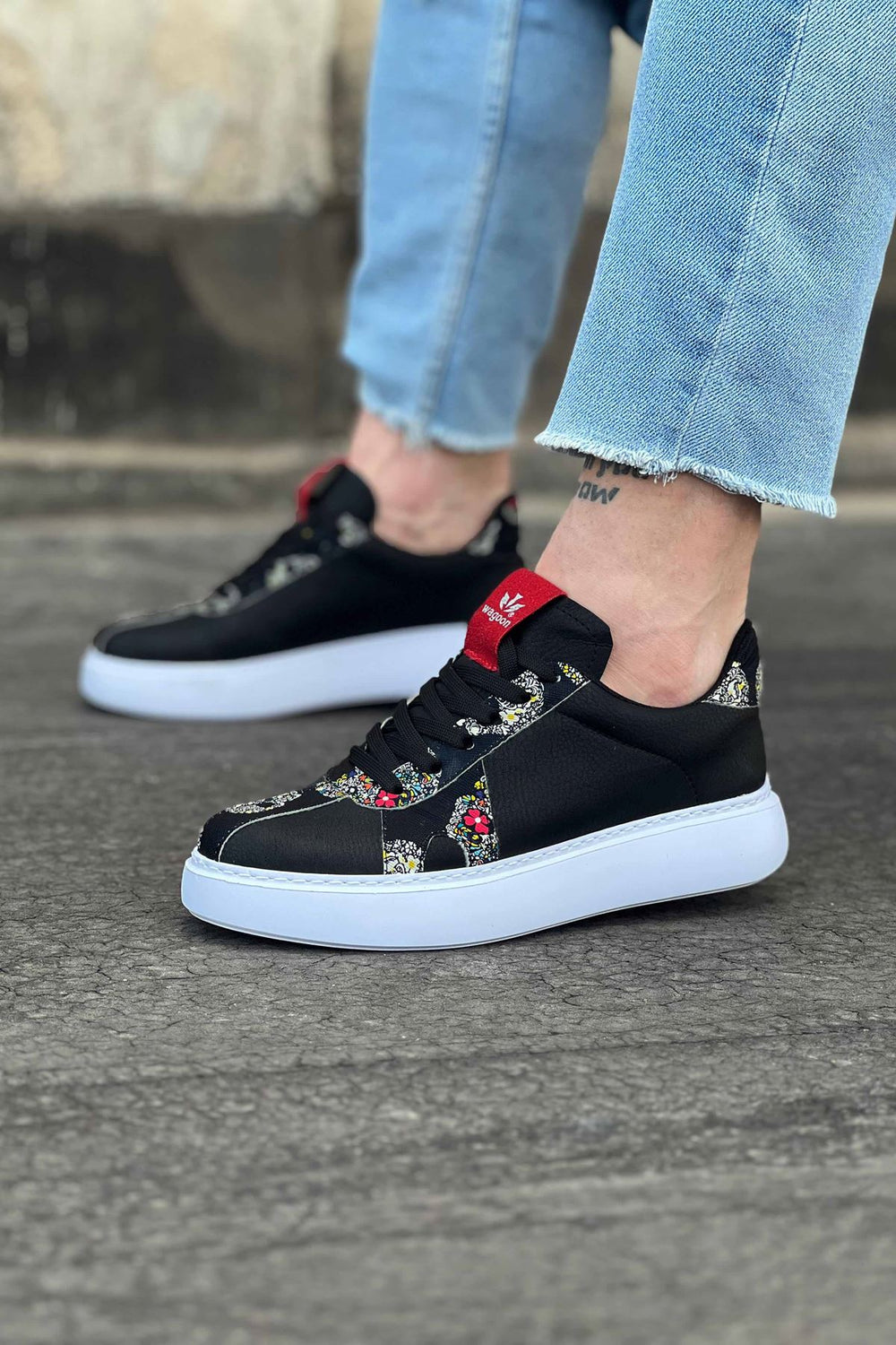 Black Skull Men's Casual Shoes - Wagoon WG040