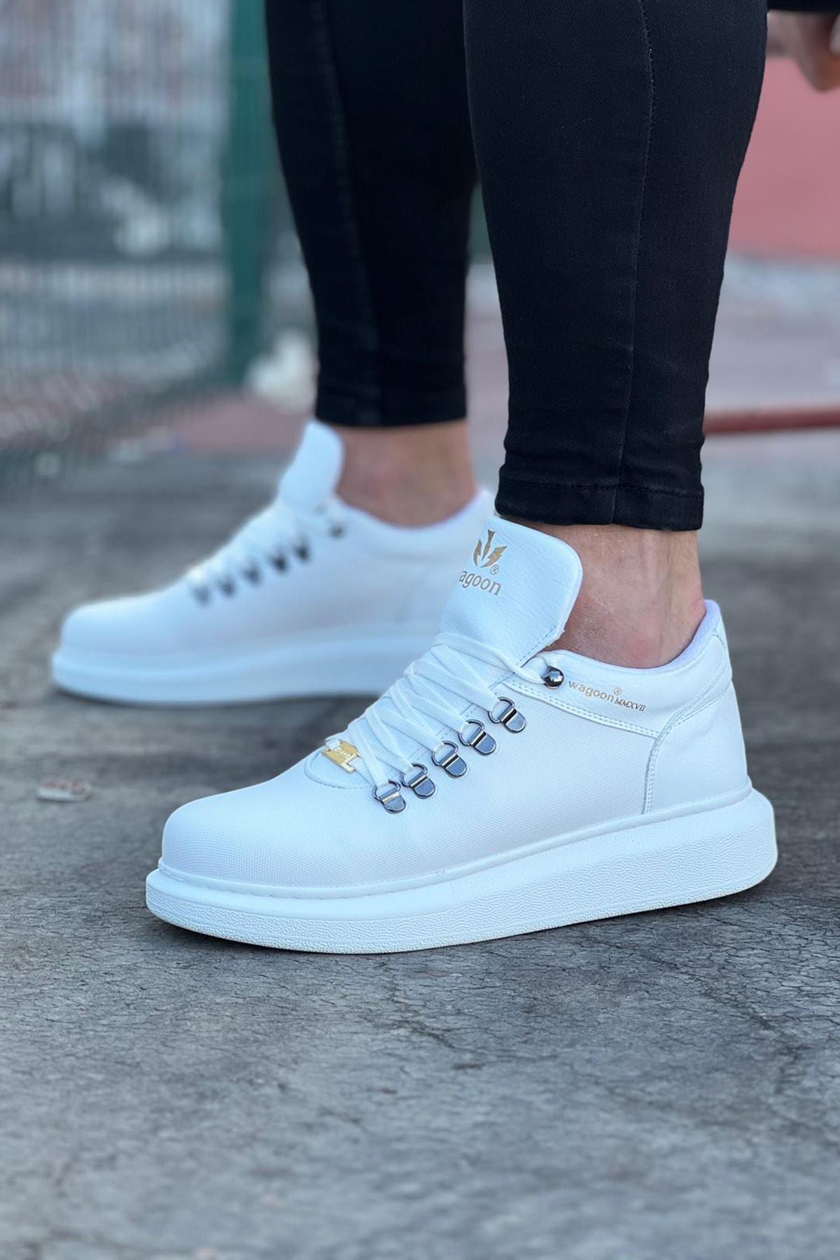 WG047 White Men's Casual Shoes by Wagoon