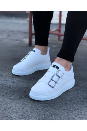 White-Capped Thick Sole Men's Shoes