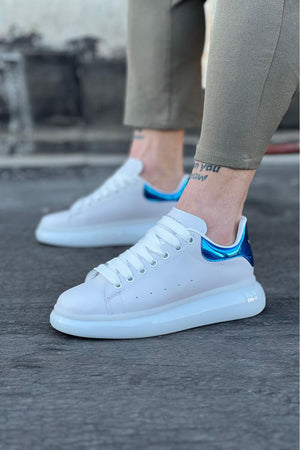 White Men's Casual Shoes: Wagoon WG095 White Sax White TB
