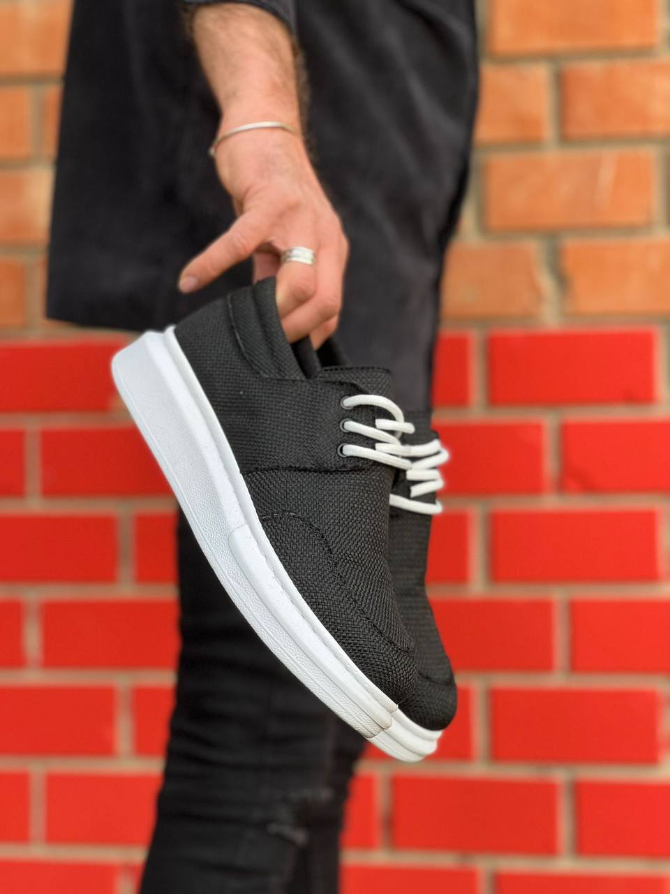 Black Lace-Up Men's Casual Shoes KB-042