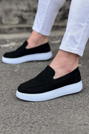 Black Suede Men's Casual Shoes - Wagoon WG161