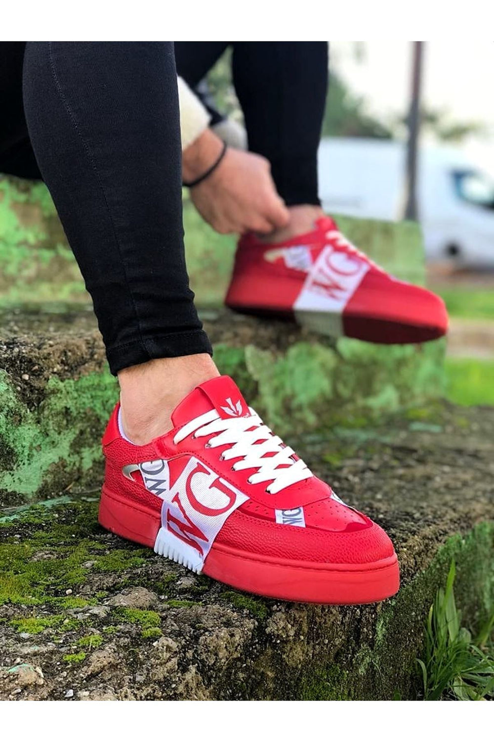 Red Men's Casual Shoes by Wagoon WG202