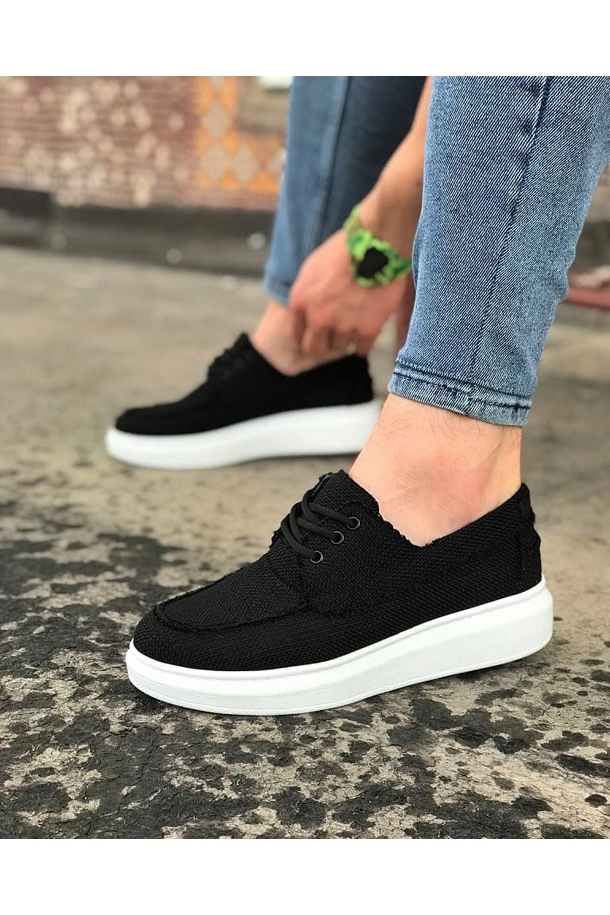 Black Men's Casual Shoes - Wagoon WG503